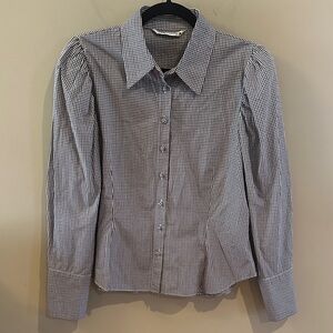 Zara button down checkered shirt